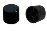 KNOB P/POTENCIOMETRO S/PARAFUSO KP19 (16X19) PEQUENO PRETO