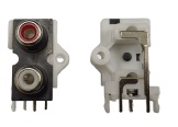 JACK RCA FEMEA PCI -  2 VIAS VERTICAL 90 GRAUS