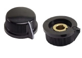 KNOB ESTRIADO C/ PARAFUSO KN-1470A PRETO - 35MM