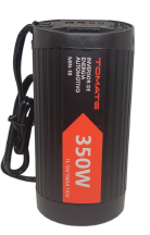 INVERSOR AUTOMOTIVO 350W 11V A 15V - 110V C/2 USB A + 2 TIPO-C + 1 TOMADA TOMATE MIN-10