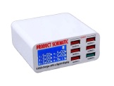 CARREGADOR INTELIGENTE TURBO 6 PORTAS USB TOMATE MST-001