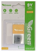 BATERIA RECARREGAVEL 9,0V 500MA (COM MICRO USB)
