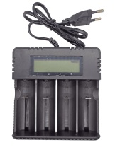 CARREGADOR DIGITAL P/4 BATERIAS 18650/26650/14500/16340