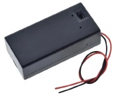 SUPORTE P/PILHA 9 VOLTS C/ CHAVE ON/OFF