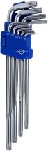 JOGO DE CHAVES TORX/HEXALOBULAR T10 A T50 C/9 PECAS BRASFORT-LONGA REF.7836