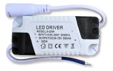 DRIVER P/ LAMPADA DE LED 8W A 25W / SAIDA 24V - 72V