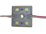MODULO QUADRADO C/ 4 LEDS 5050 12V IP65 BRANCO FRIO