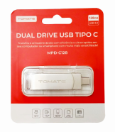 PEN DRIVE DUPLO 128GB ( USB / TIPO-C ) TOMATE MPD-C128