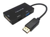 CABO ADAPTADOR DISPLAYPORT X VGA F + HDMI F X DVI F TOMATE MTV-702