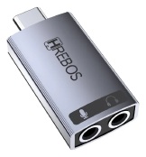 ADAPTADOR DE AUDIO TIPO-C X FONE E MICROFONE HREBOS AD-258C