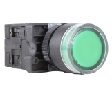 BOTAO DE COMANDO ILUMINADO S/RET VERDE N.A + N.F / 24V