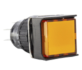 BOTAO 16MM ILUM  S/RET QUADRADO AM  24VC