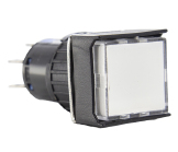 BOTAO 16MM ILUM S/RET QUADRADO BRANCO 24VCC