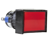 SINALIZADOR LED RETANGULAR 24VCC VERMELHO P16-PL7-R