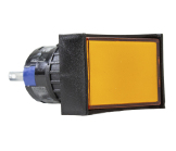 SINALIZADOR LED RETANGULAR 24VCC LARANJA P16-PL7-O