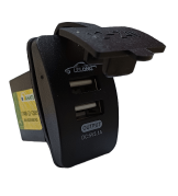 TOMADA PAINEL USB 2 SAIDAS 5V 3.1A - ENCAIXE QUADRADO LELONG LE-6820