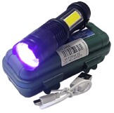 LANTERNA DE LED RECARREGAVEL C/LUZ NEGRA LUATEK LT-408 / LT-483
