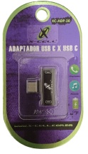 ADAPTADOR TIPO-C MACHO X 2 TIPO-C FEMEA X-CELL XC-ADP-30