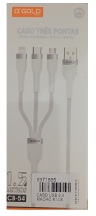 CABO USB 2.0 MACHO X V.8 / IPHONE / TIPO-C XO-NB54