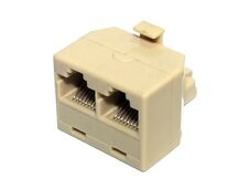 ADAPTADOR 2 RJ45 FÊMEA X 1 RJ45 MACHO