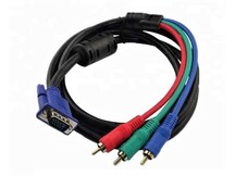 CABO MONITOR VGA DB15HD M X 3RCA PROJETOR 1,8M