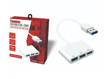 CABO USB 2.0 X HUB 2 USB + TIPO-C TOMATE MST-006