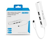 CABO USB TIPO-C + HUB 3 PORTAS USB A + REDE IT BLUE LE-5575