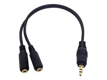 CABO (Y)DE AUDIO P-2 MACHO X 2-J2 FEMEA (LIGAR 2 FONES)