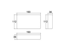 CAIXA PLASTICA (PB119/3) 36 X 112 X 190