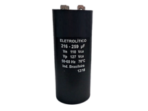 CAPACITOR ELETROLITICO DE PARTIDA 216/259 UF - 110VAC