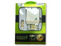 CARREGADOR ELETRICO TURBO 5.1A (3 USB+1 V8) X-CELL