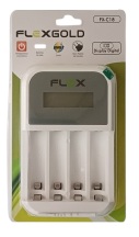 CARREGADOR P/4 PILHAS DIGITAL FLEX GOLD FX-C18