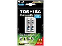 CARREGADOR USB C/ 2 PILHAS AA TOSHIBA