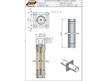 CONECTOR BNC DUPLA FEMEA PAINEL BASE QUADRADA