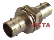 CONECTOR BNC DUPLA FEMEA PAINEL C/ROSCA