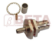 CONECTOR BNC FEMEA RG 58 PAINEL C/ROSCA