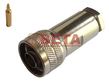 CONECTOR N MACHO RGC 213 SOLDA RETO