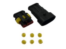 KIT CONECTOR SELADO PORTA TERM 3 VIAS MACHO / FEMEA