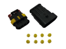 KIT CONECTOR SELADO PORTA TERM 4 VIAS MACHO / FEMEA