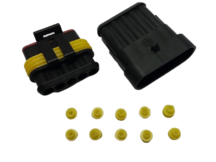 KIT CONECTOR SELADO PORTA TERMINAL 5 VIAS MACHO / FEMEA