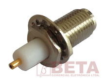 CONECTOR SMA FEMEA PAINEL BASE REDONDA