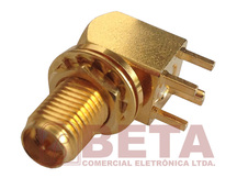 CONECTOR SMA FEMEA REVERSO PCI ANGULAR