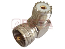 CONECTOR UHF MACHO E FEMEA ANGULAR