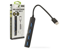 HUB ADAPTADOR USB TIPO-C X USB A 3.0 4 SAIDAS X-CELL