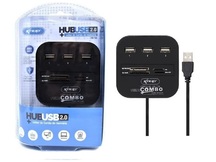 HUB USB 3 PORTAS 2.0 + LEITOR DE CARTAO KNUP HB-T58