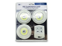 KIT LUMINARIA LED C/ CONTROLE REMOTO LUATEK LK-3100