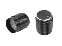 KNOB ESTRIADO 6MM PRETO