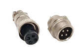 CONECTOR MICRO MIKE 04 VIAS MACHO / FEMEA (PAR)