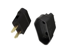 PLUG ADAPT AC 2 PINOS CHATOS X 02 PINOS FEMEA  REDONDOS EX-2044