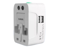 PLUG ADAPT AC EUROPEU C/ 2 PORTAS USB LUATEK LWJ-2204